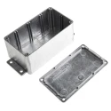 RS PRO Flanged Silver Lid Die Cast Aluminium Enclosure IP65 55 mm x 139.6 mm x 63.8 mm IP65