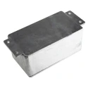 RS PRO Flanged Silver Lid Die Cast Aluminium Enclosure IP65 55 mm x 139.6 mm x 63.8 mm IP65