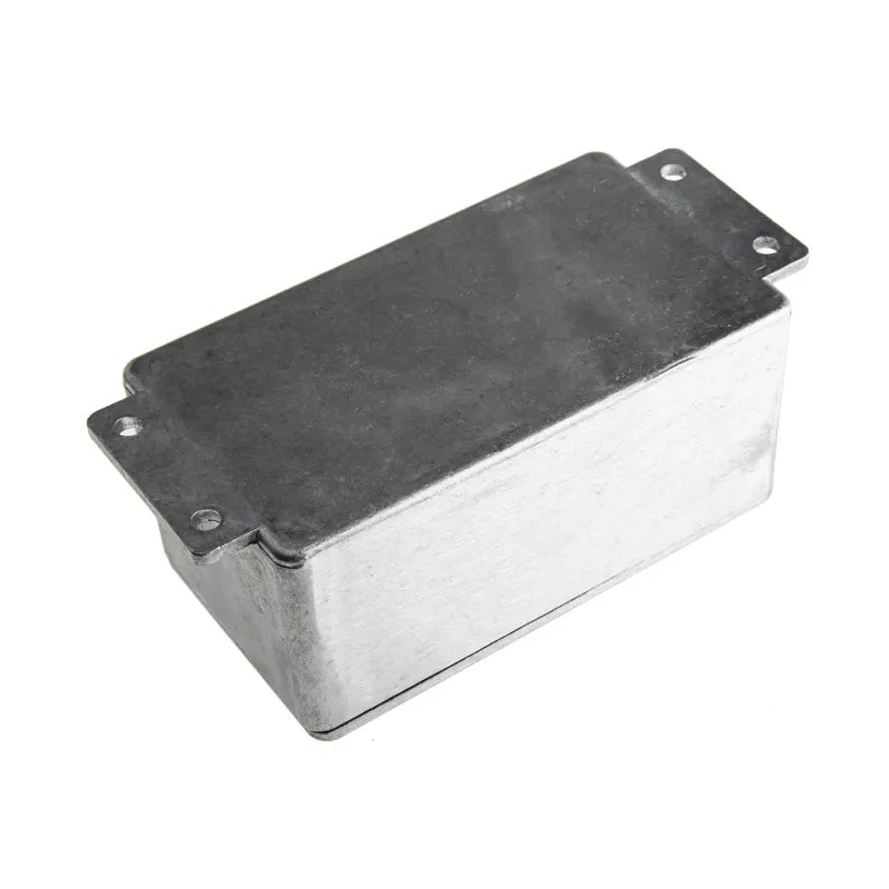 RS PRO Flanged Silver Lid Die Cast Aluminium Enclosure IP65 55 mm x 139.6 mm x 63.8 mm IP65