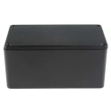 RS PRO Black Black Lid Die Cast Aluminium Enclosure IP65 55.1 mm x 114.4 mm x 63.7 mm IP65