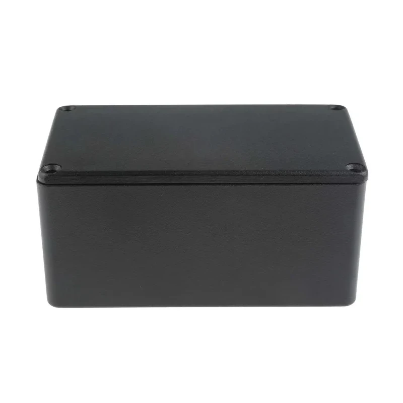RS PRO Black Black Lid Die Cast Aluminium Enclosure IP65 55.1 mm x 114.4 mm x 63.7 mm IP65