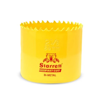 Starrett 54 mm Diameter HSS Bi-metal Drill Bit for Stainless Steel, Mild Steel Sheet FCH0218-G