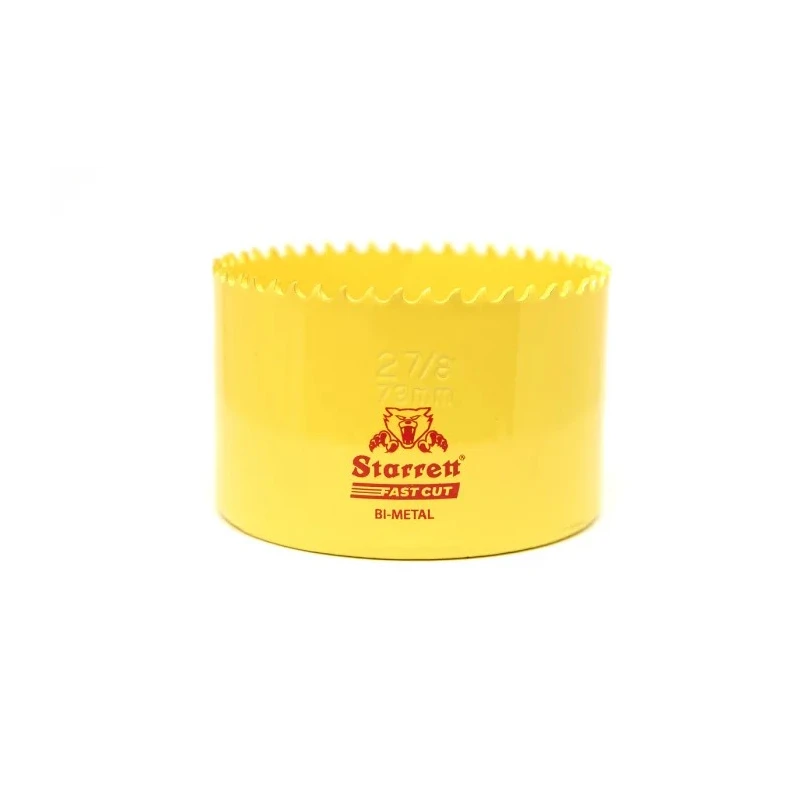 Starrett 73 mm Diameter High Speed Steel Cobalt Bi-metal Hole Saw FCH0278-G