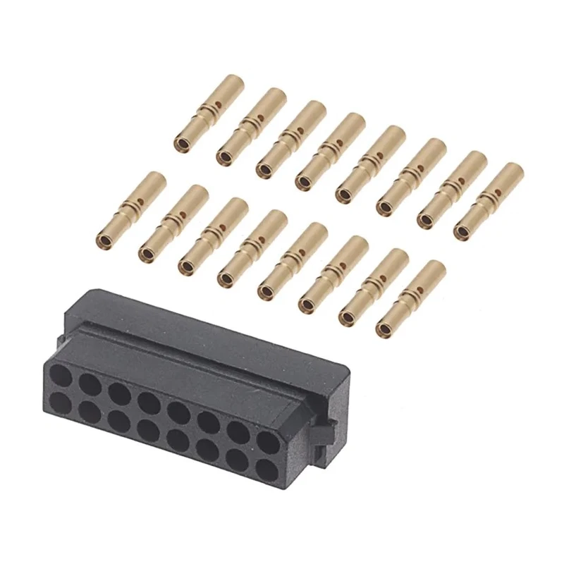 HARWIN Datamate 16 way DIL Female Shell Connector Kit with Crimps M80-8881605