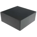 RS PRO Black Black Lid Die Cast Aluminium Enclosure IP66, 100 mm x 250 mm x 250 mm IP66