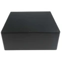 RS PRO Black Black Lid Die Cast Aluminium Enclosure IP66, 100 mm x 250 mm x 250 mm IP66