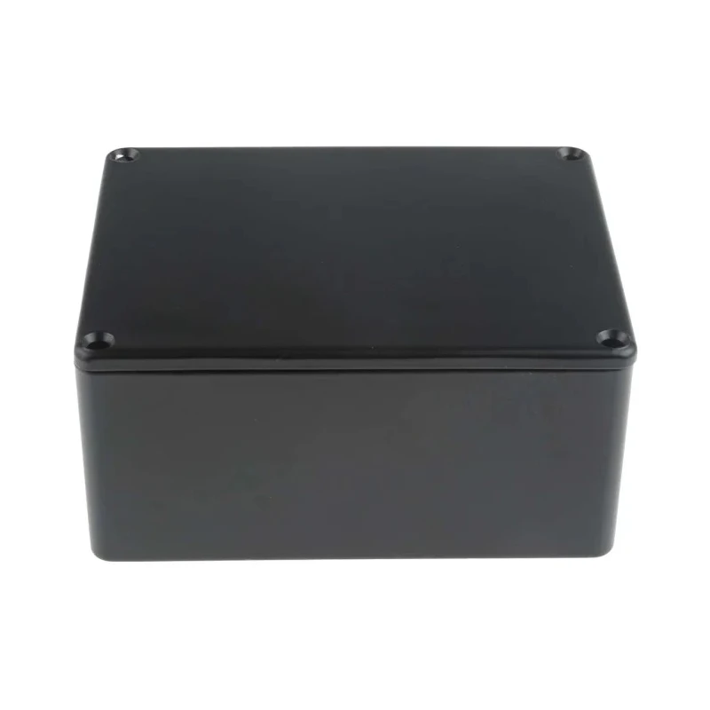 RS PRO Black Black Lid Die Cast Aluminium EMI/RFI Shielded Enclosure IP66, 55.1 mm x 114.7 mm x 89.7 mm IP66