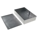RS PRO Silver Silver Lid Die Cast Aluminium Enclosure, IP66, 55.9 mm x 222.1 mm x 145.9 mm IP66