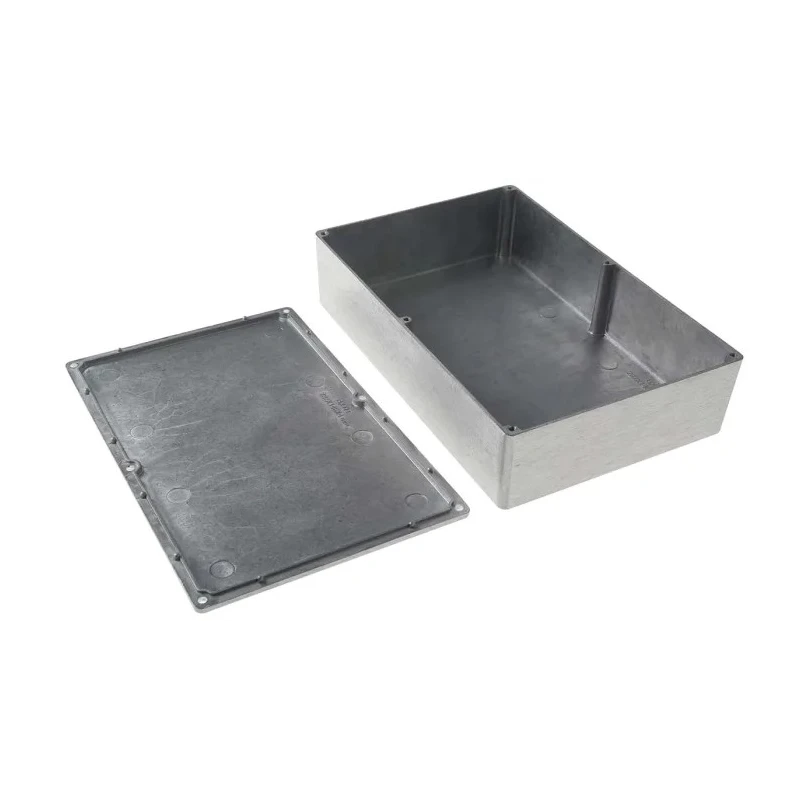 RS PRO Silver Silver Lid Die Cast Aluminium Enclosure, IP66, 55.9 mm x 222.1 mm x 145.9 mm IP66