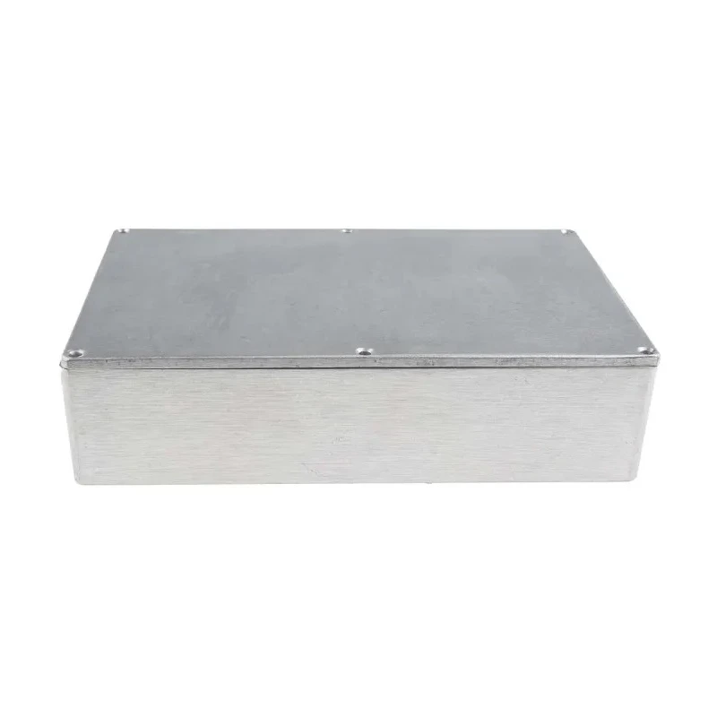 RS PRO Silver Silver Lid Die Cast Aluminium Enclosure, IP66, 55.9 mm x 222.1 mm x 145.9 mm IP66