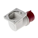 Scame Industrial Power Connector IP44 Red Wall Mount 3P+PE 32A 415V Right Angle IP44 