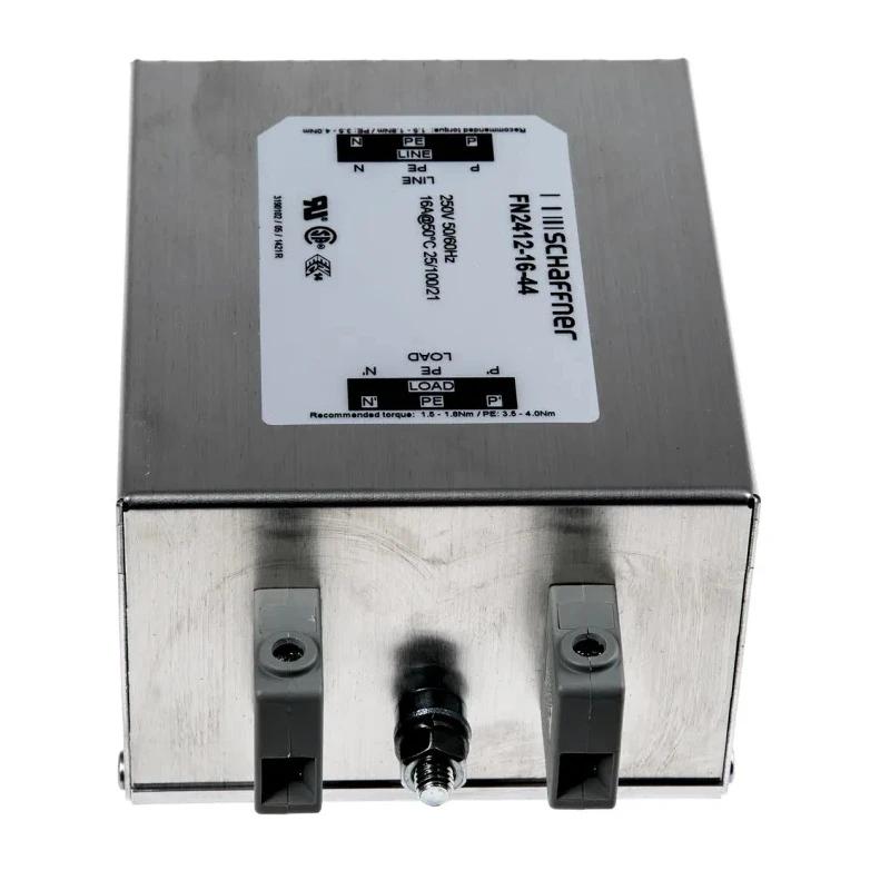 Schaffner Single Phase DIN Rail EMC Filter 16 A 250V ac 400Hz Terminal Block FN2412
