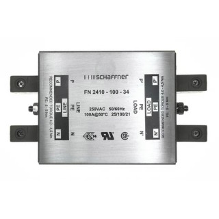 Schaffner Chassis Mount EMC Filter 100A 250V AC 400Hz Terminal Block 1 Phase FN2410