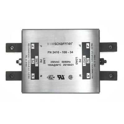 Schaffner Chassis Mount EMC Filter 100A 250V AC 400Hz Terminal Block 1 Phase FN2410