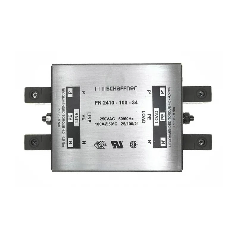 Schaffner Chassis Mount EMC Filter 100A 250V AC 400Hz Terminal Block 1 Phase FN2410