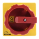 Siemens 3-Pole Panel Mount Isolator Switch IP65, 16A, 8 kW, 690V AC, Red Handle, Model 