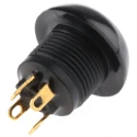 Otto P9 Series Push Button Switch Momentary Panel Mount 0.5 in Cutout SPDT Black LED IP68 28 V dc 115 V ac P9113122W