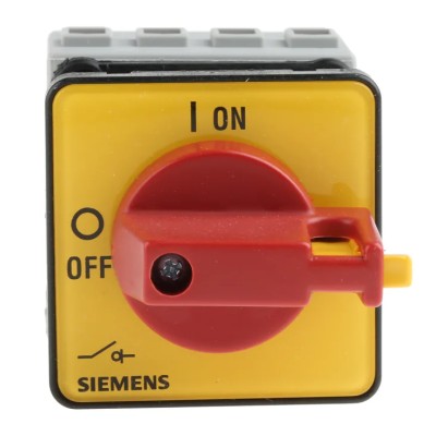 Siemens 3-Pole Panel Mount Isolator Switch 16A 7.5 kW IP65 