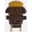 Otto P9 Series Push Button Switch Momentary Panel 0.5 in Cutout SPDT Yellow LED IP68 28 V dc 115 V ac P9213124W