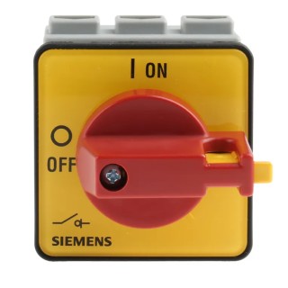 Siemens 3-Pole Panel Mount Isolator Switch IP65 32A 12kW 690V AC SENTRON Series