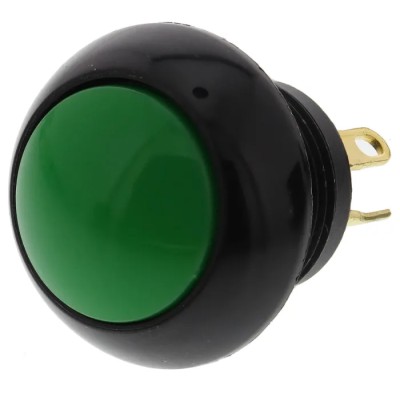 Otto P9 Series Momentary Panel Mount Push Button Switch SPDT Green LED IP68 28 V dc 115 V ac P9113125W