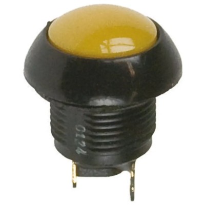 Otto P9 Series Momentary Push Button Switch, Panel Mount, 0.5 in Cutout, SPDT, Yellow LED, IP68, 28 V dc 115 V ac P9113124W