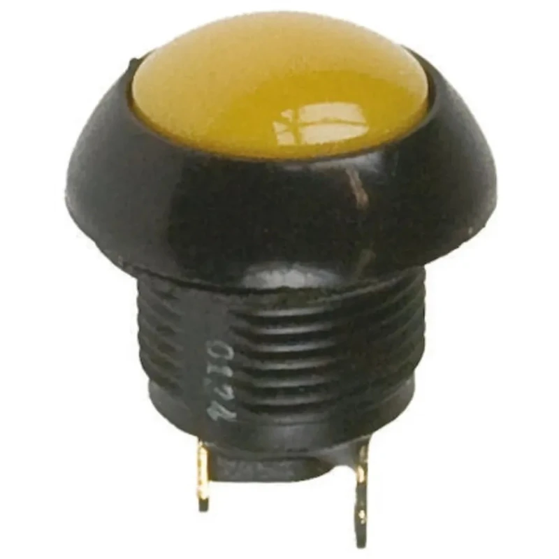 Otto P9 Series Momentary Push Button Switch, Panel Mount, 0.5 in Cutout, SPDT, Yellow LED, IP68, 28 V dc 115 V ac P9113124W