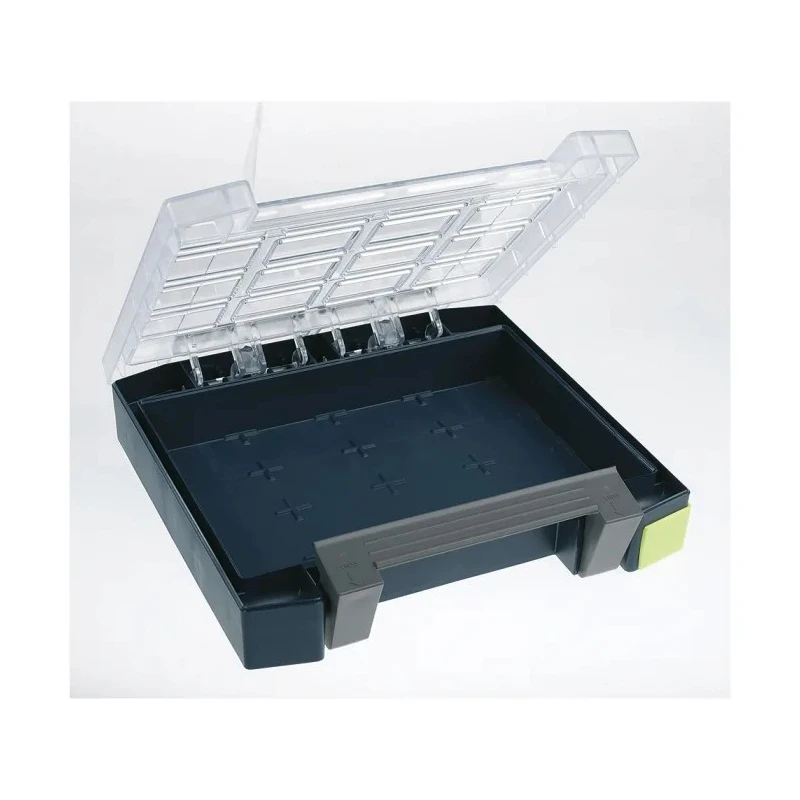 Raaco Adjustable Compartments 10 Cell Grey Polypropylene Polycarbonate Compartment Box 55mm x 241mm x 225mm 138260