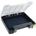 Raaco Adjustable Compartments 10 Cell Grey Polypropylene Polycarbonate Compartment Box 55mm x 241mm x 225mm 138260