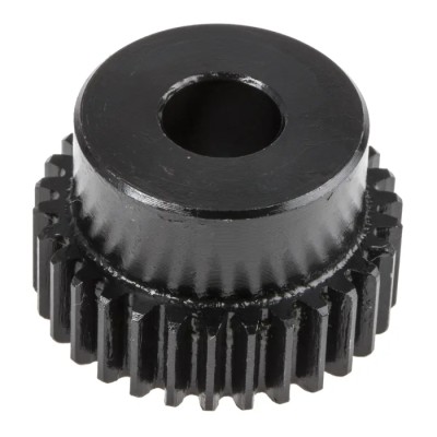 RS PRO Steel 30 Teeth Spur Gear, 1 Module, 10mm Bore, 30 mm Pitch Diameter, 25 mm Hub Diameter 521-6301