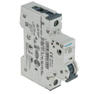Siemens SENTRON Miniature Circuit Breaker 1-Pole 4A Type C 400V AC 72V DC 6 kA Breaking Capacity 5SY6104-7