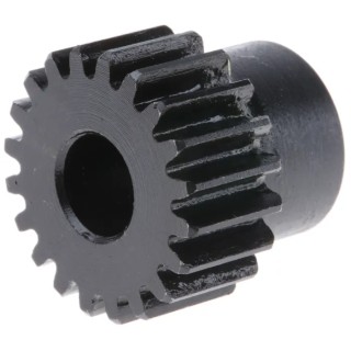 RS PRO Steel 20 Teeth Spur Gear, 1 Module, 8mm Bore Diameter, 20 mm Pitch Diameter, 16 mm Hub Diameter, 10 mm Face 521-6244