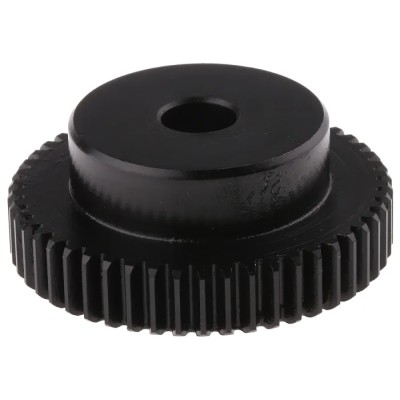 RS PRO Steel 50 Teeth Spur Gear, 1 Module, 10mm Bore, 50mm Pitch Diameter, 35mm Hub Diameter 521-6351