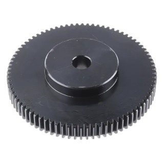 RS PRO Steel 80 Teeth Spur Gear, 1.5 Module, 15mm Bore, 120 mm Pitch Diameter, 60 mm Hub Diameter 521-6531