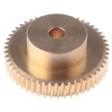 NEUTRAL Bronze 1 Module Worm Wheel Gear 50 Tooth, 30 mm Hub Diameter, 50 mm Pitch Diameter, 20 mm Face Width 521-6979
