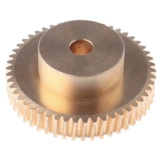 NEUTRAL Bronze 1 Module Worm Wheel Gear 50 Tooth, 30 mm Hub Diameter, 50 mm Pitch Diameter, 20 mm Face Width 521-6979