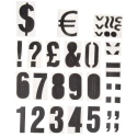 RS PRO Black Numeric Label, 75 mm Character Height 514-852