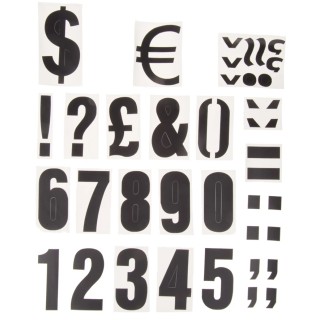 RS PRO Black Numeric Label, 75 mm Character Height 514-852