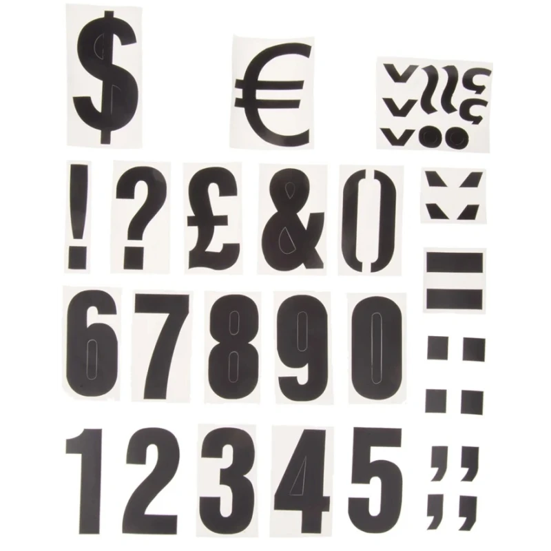RS PRO Black Numeric Label, 75 mm Character Height 514-852
