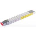 Stabila 2 m Beech Folding Ruler Metric with Accuracy Class III, CE Certification, and Embedded Steel Spring Hinges 011284