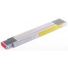 Stabila 2 m Beech Folding Ruler Metric with Accuracy Class III, CE Certification, and Embedded Steel Spring Hinges 011284