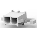 TE Connectivity Universal MATE-N-LOK Series Right Angle Through Hole PCB Header, 2 Contacts, 6.35 mm Pitch, 1 1-350942-0