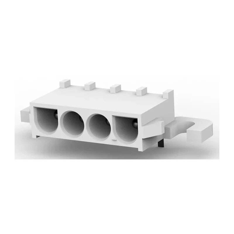 TE Connectivity Universal MATE-N-LOK Series Right Angle Through Hole PCB Header 4 Contact 6.35 mm Pitch 1 Row 1-350944-0
