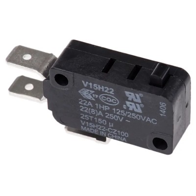 Honeywell Technologies Plunger Micro Switch, Quick Connect Terminal, 22A, 250V AC, SPDT, IP67 V15H22-CZ100