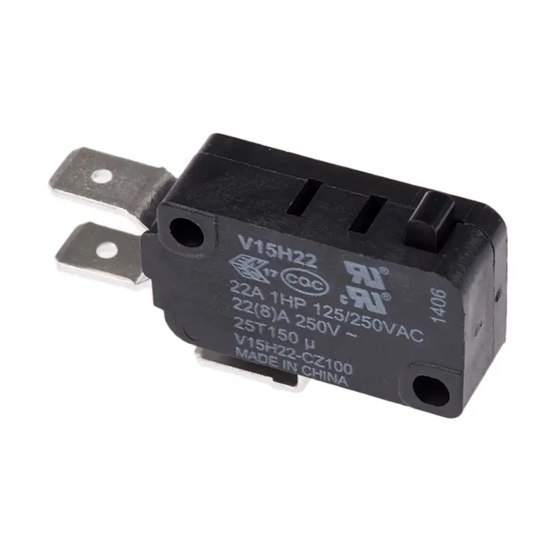 Honeywell Technologies Plunger Micro Switch, Quick Connect Terminal, 22A, 250V AC, SPDT, IP67 V15H22-CZ100