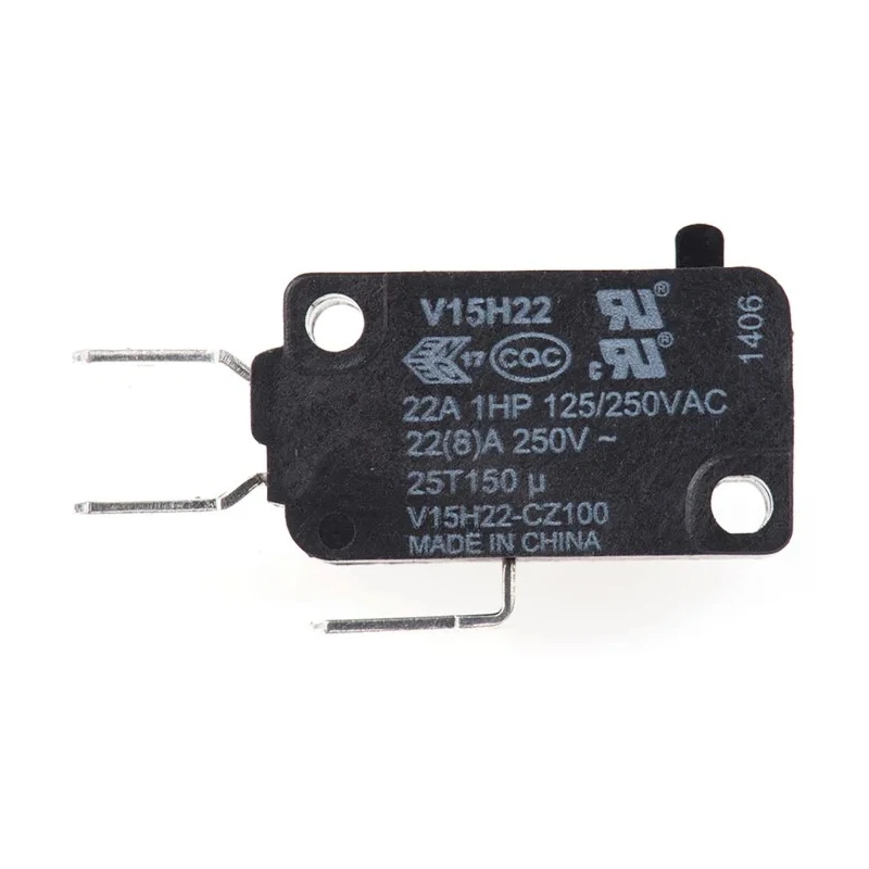 Honeywell Technologies Plunger Micro Switch, Quick Connect Terminal, 22A, 250V AC, SPDT, IP67 V15H22-CZ100