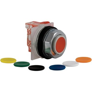 Schneider Electric Harmony 9001K Series Illuminated Spring Return Push Button Switch, 30 mm Cutout, 1 CO 9001KR3UH13