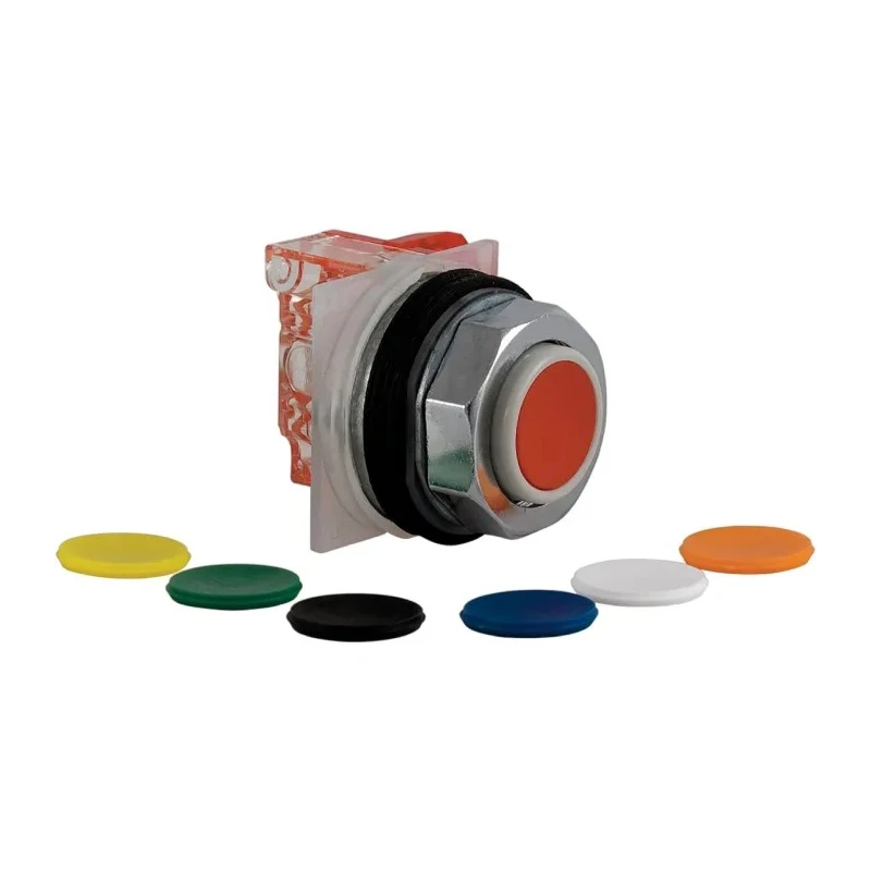 Schneider Electric Harmony 9001K Series Illuminated Spring Return Push Button Switch, 30 mm Cutout, 1 CO 9001KR3UH13