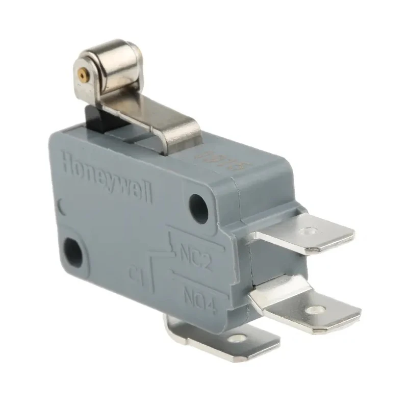 Honeywell Technologies Short Roller Lever Micro Switch, Tab Terminal, 16A, 250V AC, SPDT V15T16-CZ100A05