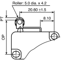 Honeywell Technologies Short Roller Lever Micro Switch, Tab Terminal, 16A, 250V AC, SPDT V15T16-CZ100A05